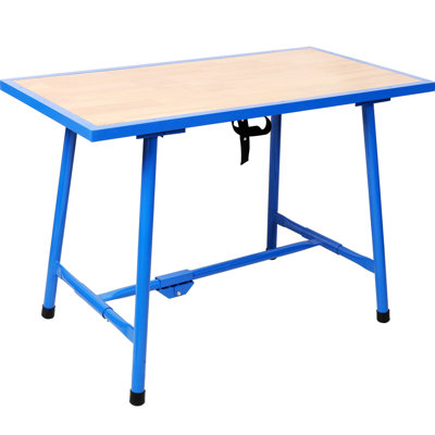 Banc de travail pliable, banc pour outils d'atelier, table d'assemblage de table de montage, capacité de charge de 660 lb, pour atelier, garage, bleu