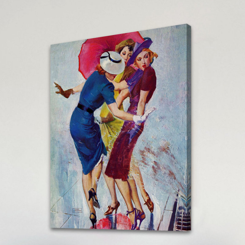 "splashed" par john lagatta, reproduction d’art sur toile tendue Vintage Fashion, H 36 po x l 30 po x P 1,5 po