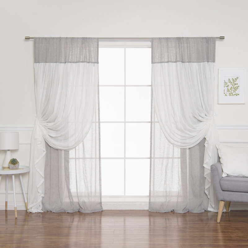 Vidalia Semi Sheer Curtain Pair, Gray
