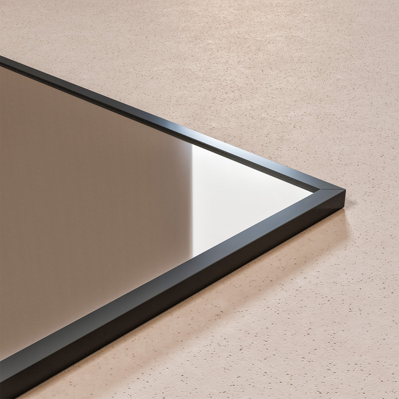 Miroir rectangulaire en métal noir 24 "x 30" Eviva, Noir, 30 po x 60 po