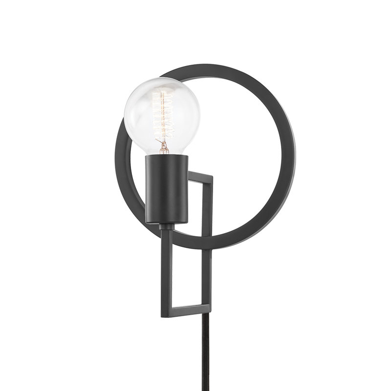 Tory 1 Light Plug-in Plug-in Sconce, Dark Gray