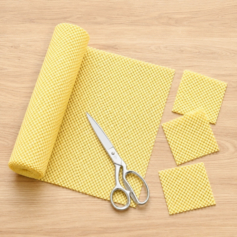 Tapis pour armoires à chaussures avec tiroirs et rangement, Yellow