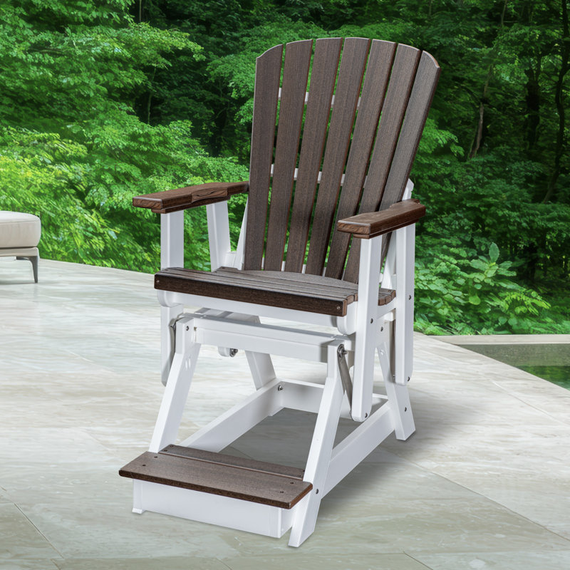Fauteuil oscillant sur une base, Brun / blanc