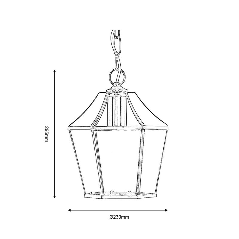 Bulwell 1 - Light Lantern Pendant, Antique Chrome