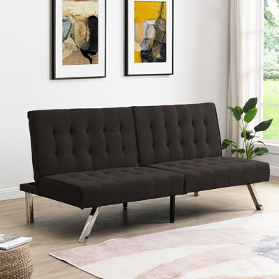 Wood Frame And Stainless Leg Couch Bed, , Practical  Comfortable, 31.75in Bed In User-, 68.98in Long