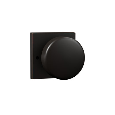 Bravura 936-6 Nashville Privacy Knob on Round Contemporary Rose in Matte Black