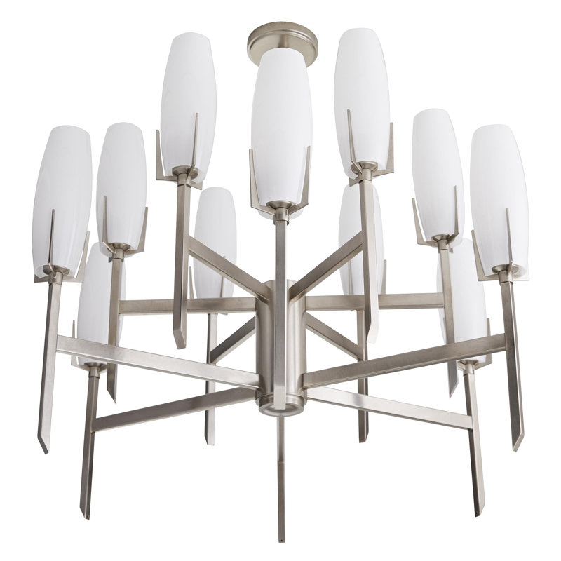 Keifer 12 - Light Chandelier, Vintage Silver