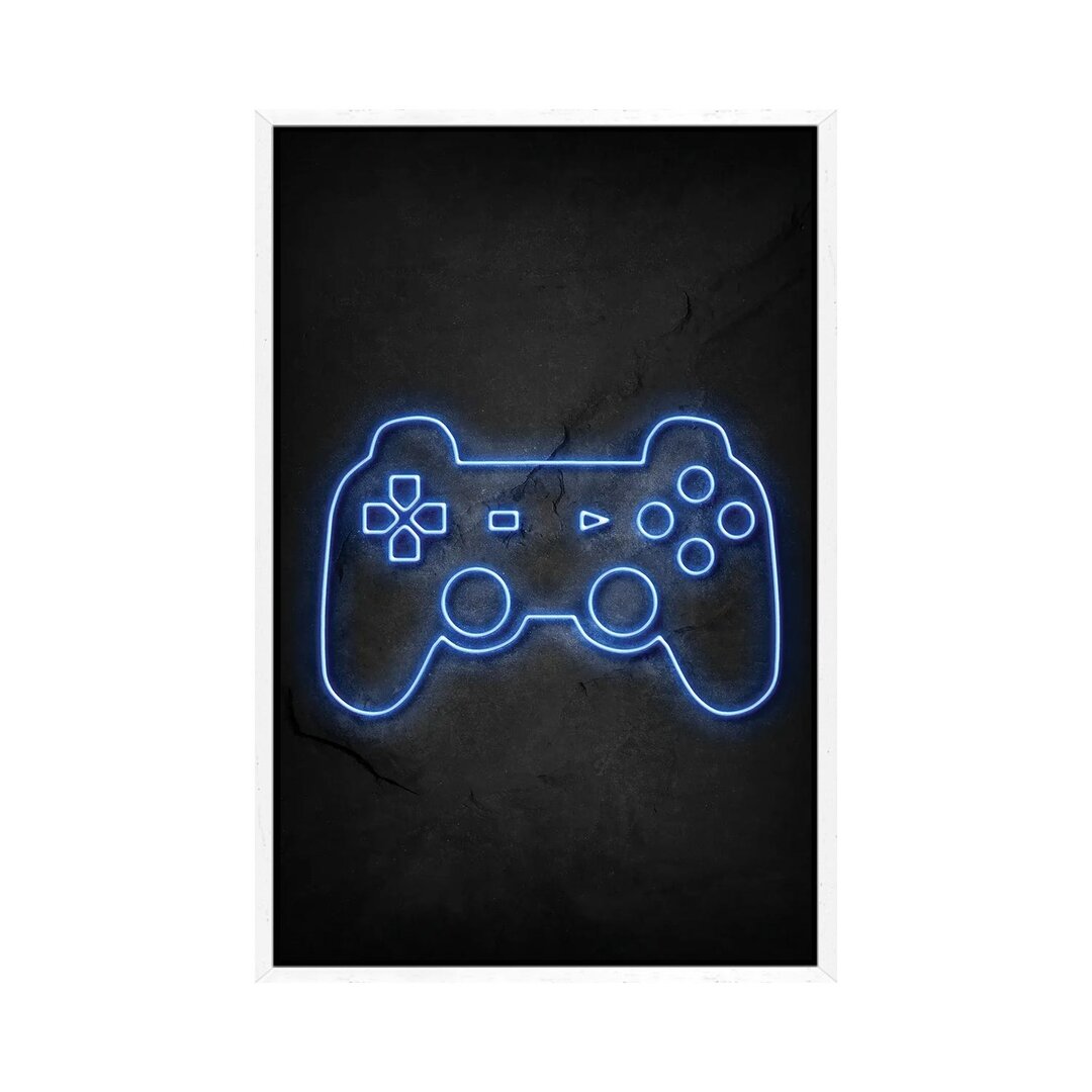 Leinwandbild Playstation Controller Neon