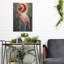 Flamant rose et tulipe abstrait 1 pi par Momart, 12 po x 16 po