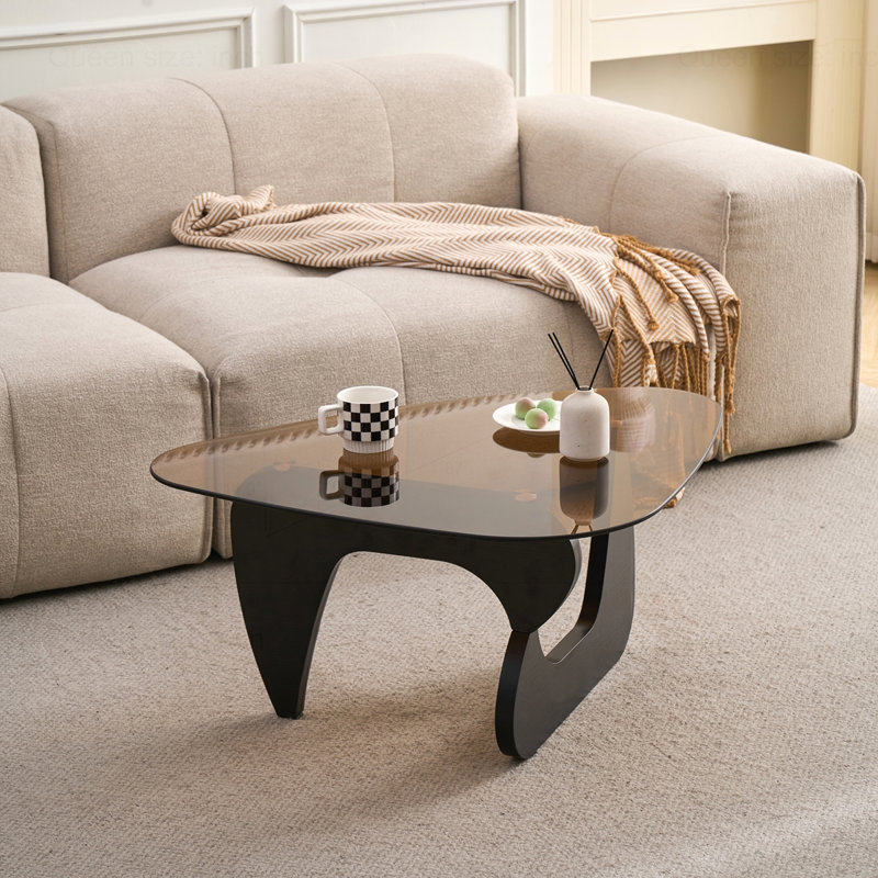 Table basse Modern Farmhouse, H 15,74 po x L 35,82 po x l 25,59 po, Brun, Noir