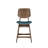 Lyan Wood Counter Chair With Teal Cushion (Set Of 6), Walnut-684024909-684338177