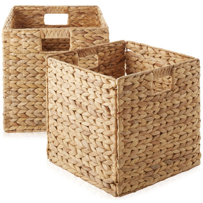 13" x 13" Water Hyacinth Storage Baskets