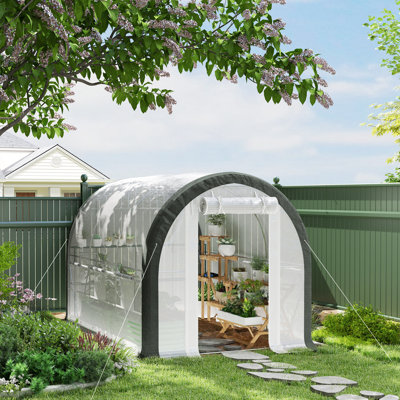 6.5 Ft W x 10 Ft D Polytunnel Greenhouse