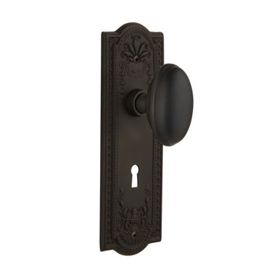 Bouton de porte de mortaise intérieure avec plaque longue homestead Meadows