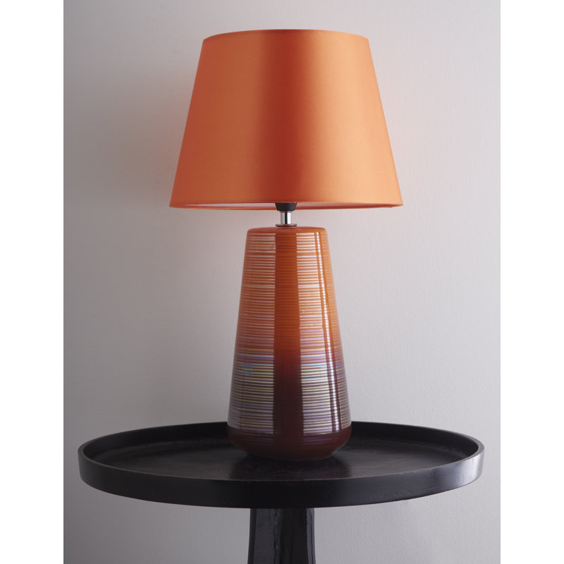 Bryndan Ceramic Table Lamp, Orange