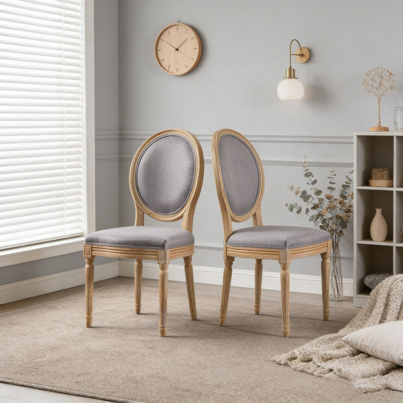 Ensemble de chaises de salle à manger, Gris clair