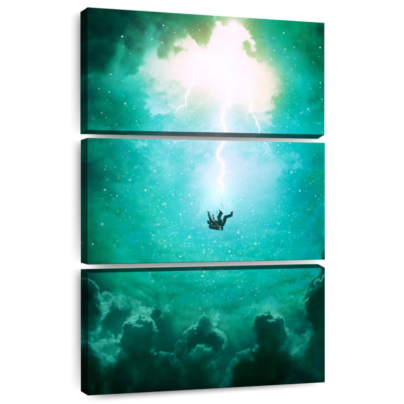 Kelan tombant de l'espace, H 74 po x l 48 po