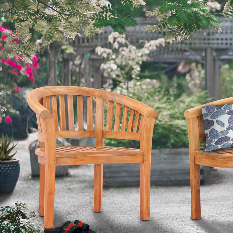 Peanut Teak Patio Dining Chair