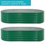 Lit de jardin surélevé ovale en acier Lemark - vert - 79 po-378031739-378031738