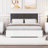 Queen Size Upholstered Bed With Led Light-463985840