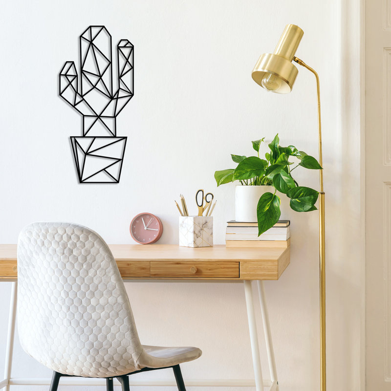 Wall Decor on Metal, Black