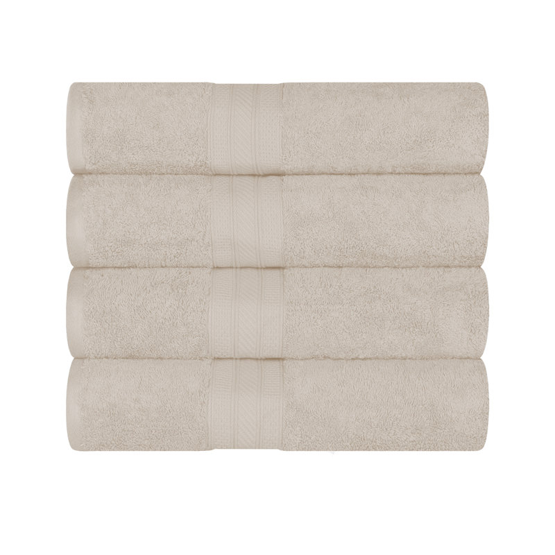 Ensemble de serviettes de bain en coton 4 pièces Glenlee, Ivoire