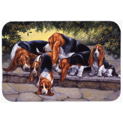 Caroline's Treasures Basset Hound Glass Cutting Board