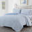 Lightweight Soft Octagon Stitched Jacquard Velvet Quilt Set -505284403-505284401