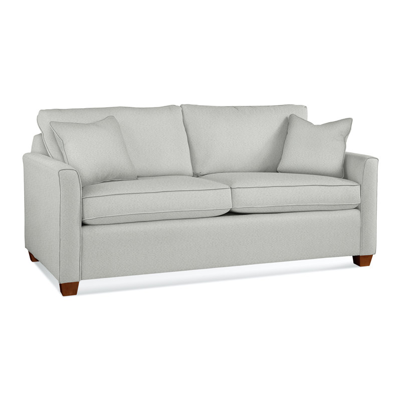 Charleston 77" Sleeper Sofa , Gel Memory Foam, Oatmeal 100% Polyester, Coffee
