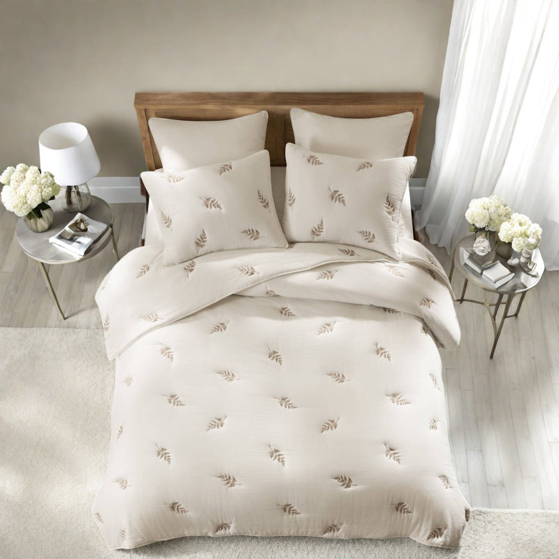 Cotton Floral Quilt Set