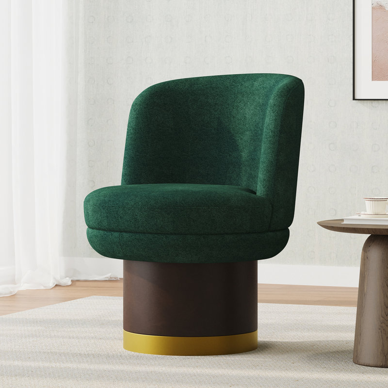 Fauteuil demi-tonneau pivotant à 360 °, Green