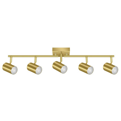 5 Light Track Lighting Fixtures Ceiling, LED Track Lighting Kit, No Bulb