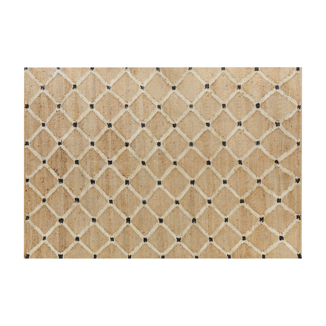 Handgefertigter Teppich Mishawaka in Beige