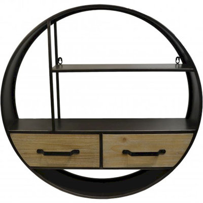 Tablette murale ronde Decorah