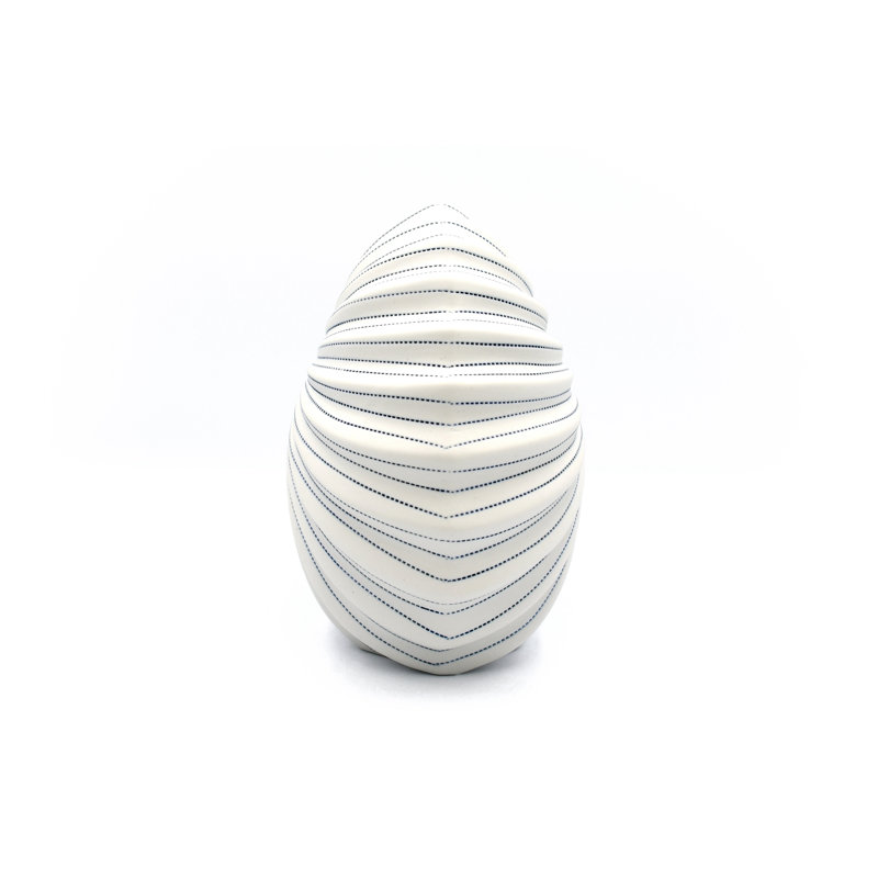 Avalo Handmade Table Vase, 7.6" H x 8.6" W x 5" D, Blue
