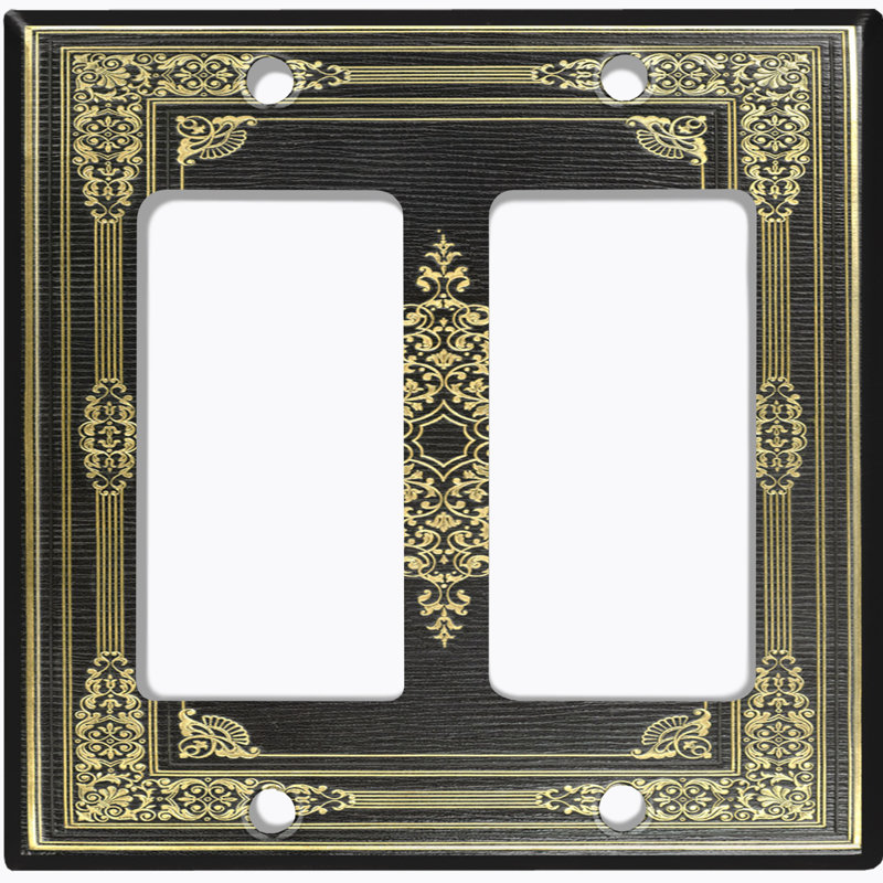 Patterned 2 - Gang Toggle Light Switch Standard Wall Plate