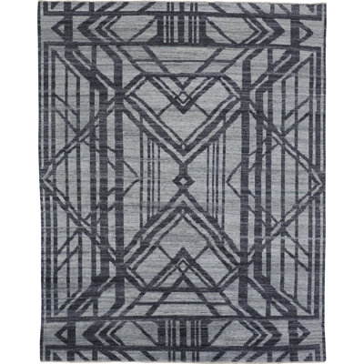 Vivien Hand Knotted Wool Geometric Area Rug