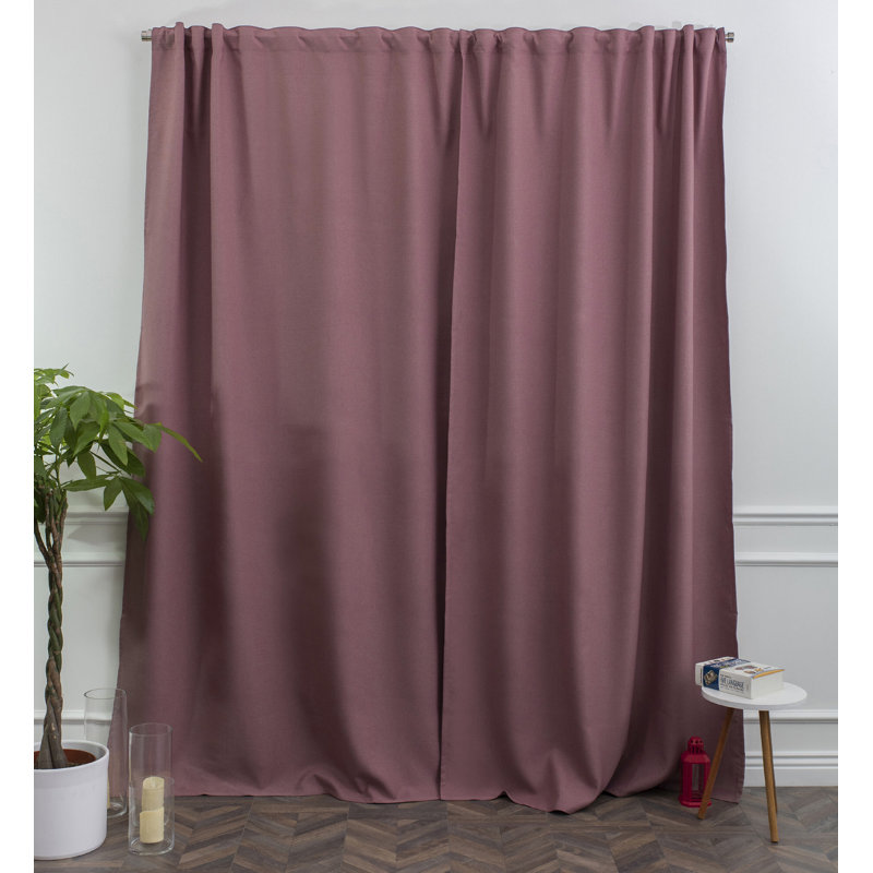 Room Darkening Single Curtain Panel, 130cm W x 450cm H, Taupe