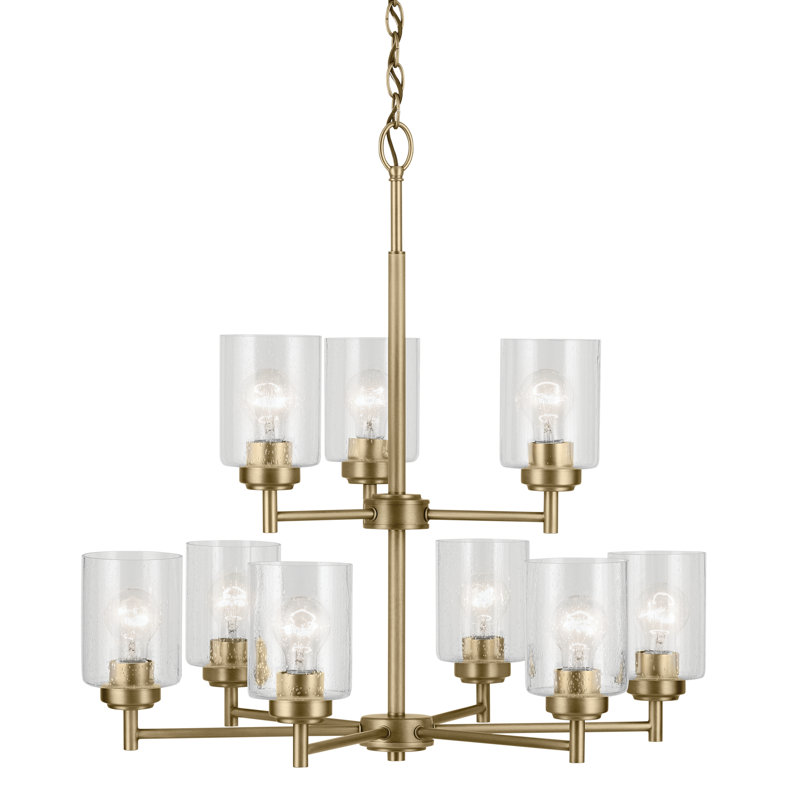 Winslow 9 - Light Steel Dimmable Tiered Chandelier