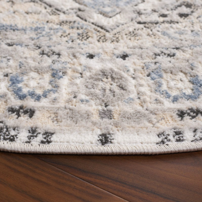 Tapis oriental d'intérieur / extérieur Henar Performance, Rond 6 pi 7 po