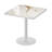 Square Modern Dinning Table 31.5 Inches Bistro Table Tulip Table With Faux Marble Top,Easy Assemble,Sturdy Metal Frame Diameter-754255077