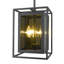 Luminaire suspendu rectangulaire unique à 3 lumières