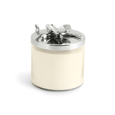 White Orchid Jar Candle with Glass Holder