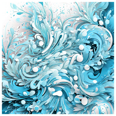 Toile abstraite tourbillonnante sur toile bleue dans de nombreuses tailles
