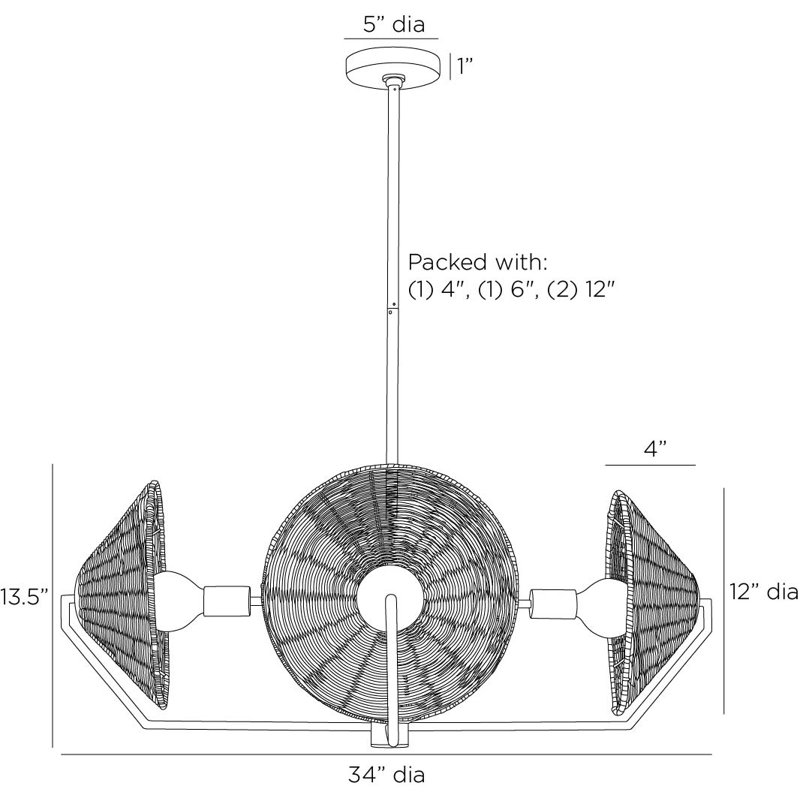 Coleman 4 - Light Chandelier