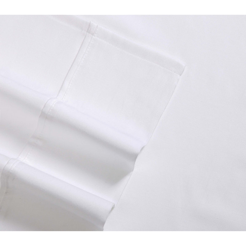Microfiber Sheet Set, Full Sheet Set + Fitted Sheet + 2 Pillowcases, White