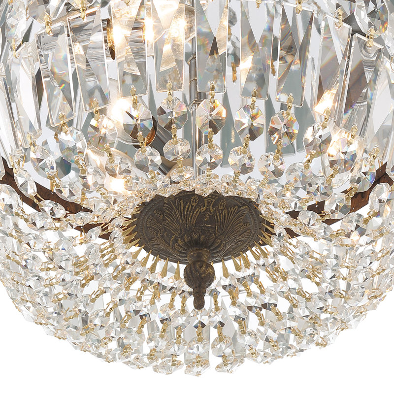 Eila 3-Light 14'' Flush Mount, Majestic Wood Polish