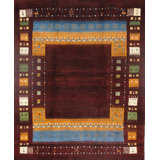 Canvello Red Silkroad Gabbeh Rug - 5'2" X 6'5"