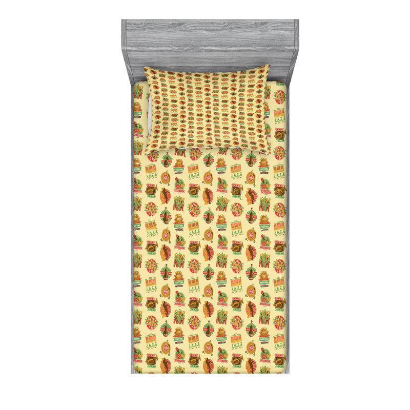 Microfiber Fitted Sheet, Twin XL Fitted Sheet with 1 Pillowcase