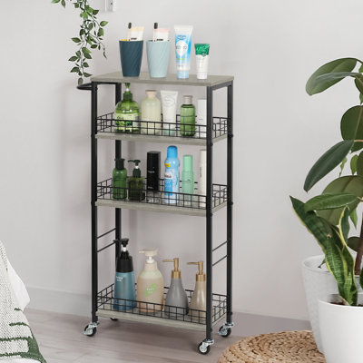 Black 34.56'' H x 16.65'' W Utility Cart